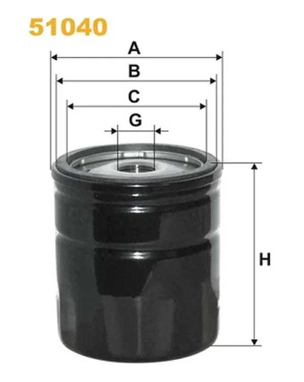 Öljynsuodatin WIX FILTERS 51040 Öljynsuodatin WIX FILTERS 51040
