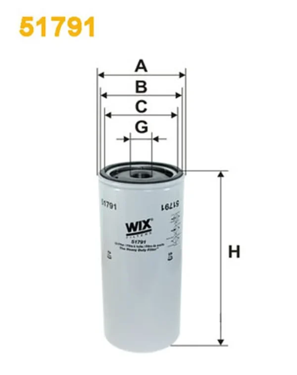 Öljynsuodatin WIX FILTERS 51791 Öljynsuodatin WIX FILTERS 51791